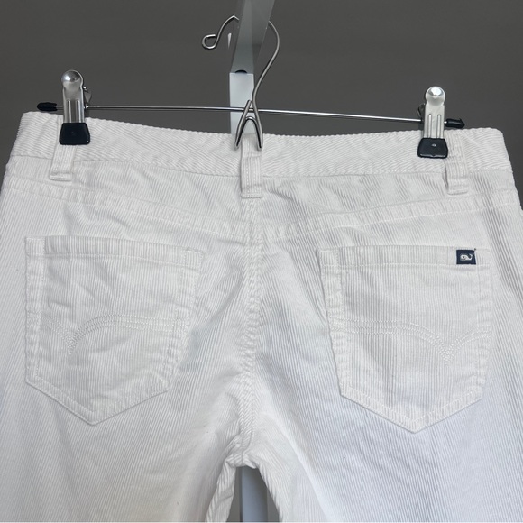 Vineyard Vines White Corduroy Pants SZ 2 Classic Preppy Straight Leg Minimalist - Picture 4 of 7